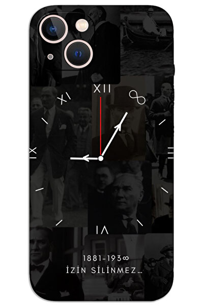 MRCİLETİSİM iPhone 13 Kılıf HD Desen Baskılı Arka Kapak - Atatürk 9-15