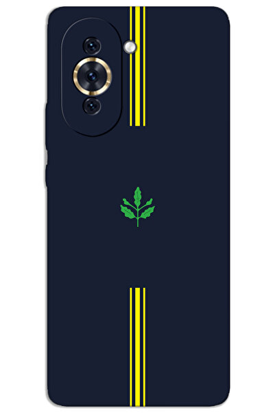 MRCİLETİSİM Huawei Nova 10 Pro Kılıf HD Desen Baskılı Arka Kapak - Sarı Lacivert