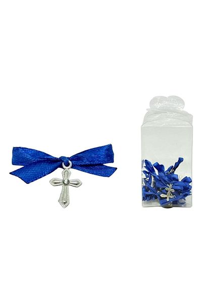 OEM Set 25 cruciulite pentru botez, fundita saten