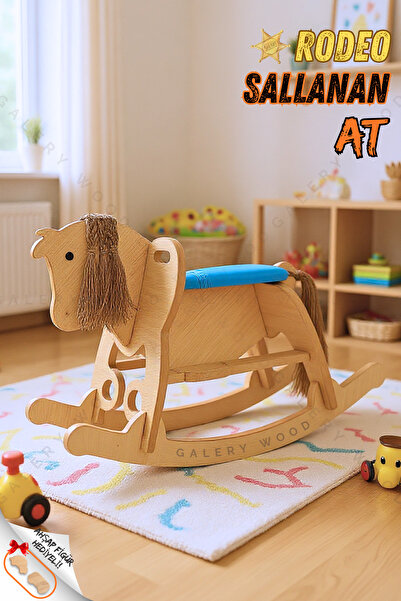 Galery Wood Sallanan At-Ahşap At-Sallanan Oyuncak