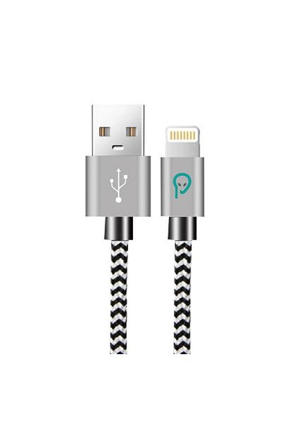 Spacer Cablu de date distanțier, USB 2.0 (T) la Lightning (T) pentru iPhone, împletit, ambalaj de vânzare cu amănuntul, 1.8m, Zebra