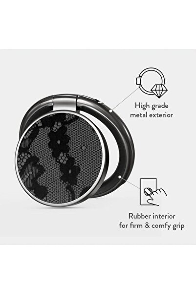 BURGA Inel BHIPTGM pentru telefon Gumental Magnetic (Negru)
