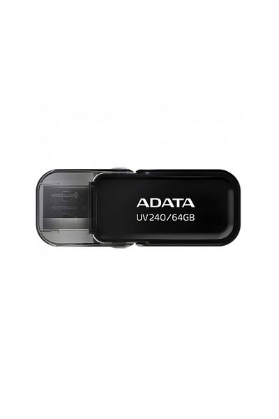 Adata Stick USB UV240, 64G, USB 2.0, Capac rabatabil, Negru