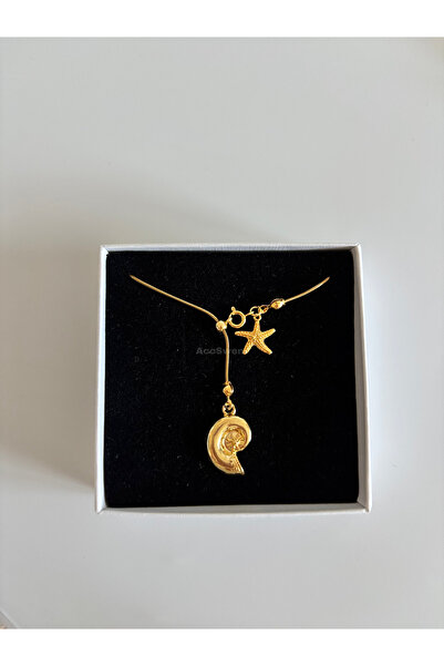 acc swen قلادة على شكل نجمة بحرية على شكل صدفة البحر، قلادة على شكل مصعد