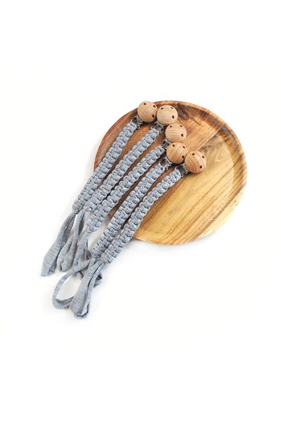 choice2 1pc Baby Pacifier Chain Hand Braided Cotton Cloth Handmade Heart Shape Wooden Dummy Pacifier Clips F