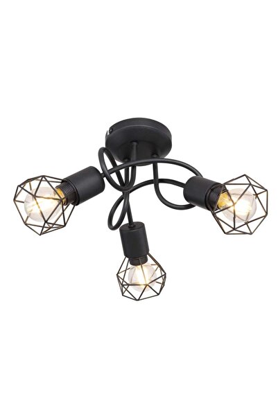 Globo Lighting Xara Ceiling lamp 54802S-3D, 3xE14, black, IP20, Globo Lighting
