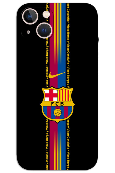 MRCİLETİSİM غطاء خلفي مطبوع بنمط HD لهاتف iPhone 15 - برشلونة