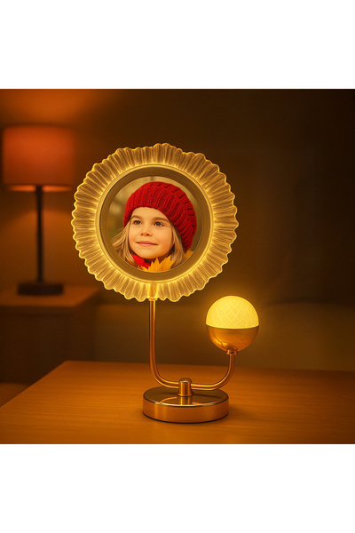 Nobbystar Exclusive Fotoğraflı Yuvarlak Masa Lambası
