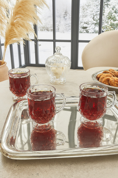 Davet Nil 4'lü 115 ml Çay Bardağı Seti - 4 Adet Çay Bardak