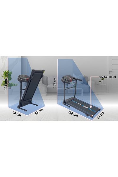 Thunder Banda de alergare, Ts-G8000, Bluetooth, viteza max 10km/h, max suportata 90kg, 12 programe presetate