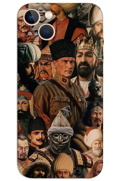 MRCİLETİSİM غطاء خلفي مطبوع بنمط HD لهاتف iPhone 14 - الأكبر في تركيا