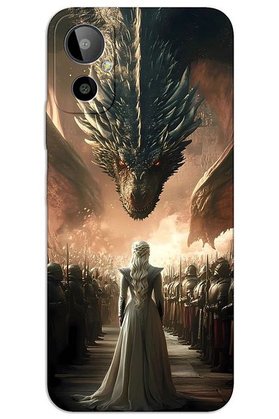 MRCİLETİSİM General Mobile Gm 23 Se Case Hd Pattern Printed Back Cover - Dragons