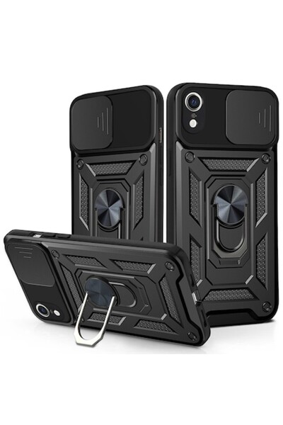 Glovi Carcasă absorbantă de șocuri U1003 pentru iPhone XR, Negru intens