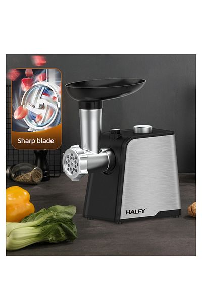 HALEY Meat Grinder 2000W, Stainless Steel, High Torque Cutter, Easy to Clean