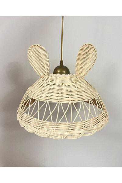 DEKORATTAN Rattan bambu hasır çocuk odası avizesi