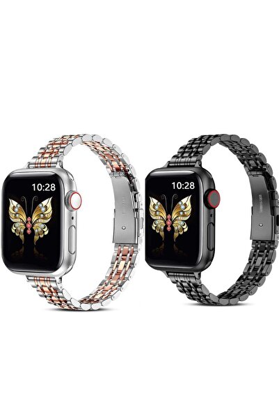 O Ozone Slim Metal Straps for Apple Watch Series 10 Ultra 2 8 Ultra 9 8 7 6 S...
