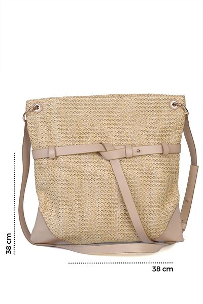 Alessia Bag Lenora Straw Textured Shoulder Bag