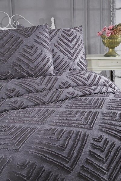 Çeyiz Diyarı Dowry Land Pine 3 Piece Double Pique Set Anthracite