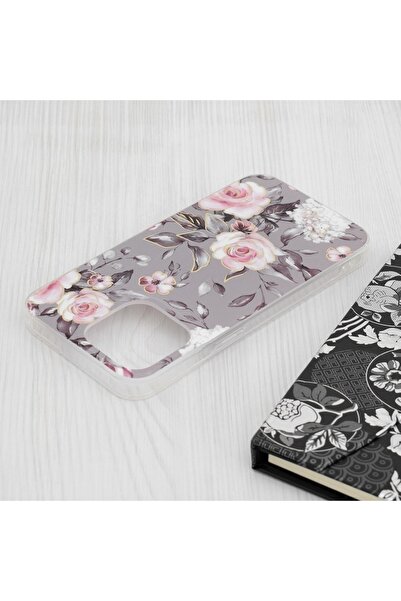 OEM Protective Case for iPhone 15 Pro Max, Lightweight, Marble Series, G691, Bloom of Ruth Gray