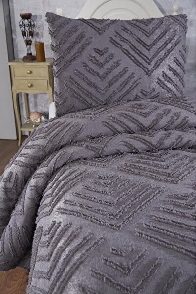 Çeyiz Diyarı Dowry Land Pine 2 Piece Single Pique Set Anthracite