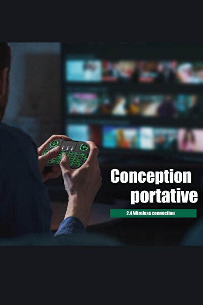 Wair Teknoloji Işıklı Kablosuz Mini Klavye Tv Televizyon Ps3 ps4 ps5 Uyumlu Dokunmatik Mouse