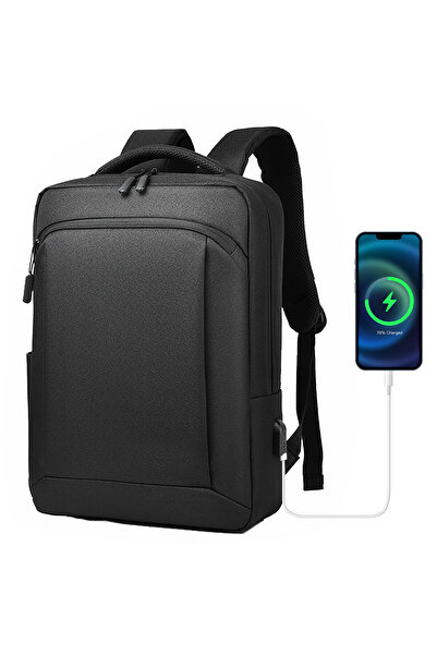 OEM Rucsac pentru laptop, 15,6", cu port USB, rezistent la apă și zgârieturi, buzunar cu fermoar, unisex