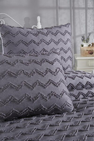 Çeyiz Diyarı Dowry Land Lumpa 3 Piece Double Pique Set Anthracite