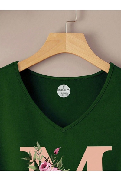 mercoledi Μπλουζάκι με στάμπα V-Neck Oversize Casual Boyfirend