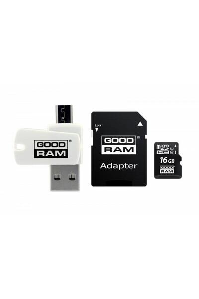 Goodram Pachet Card de memorie All in One M1A4-0160R12, 16GB, microSDHC, Clasa 10, UHS-I U1, Adaptor