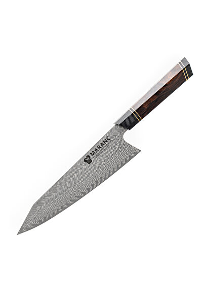 Maranc Cutitul bucatarului Bunka profesional Maranc, otel de damasc, 21 cm, M135