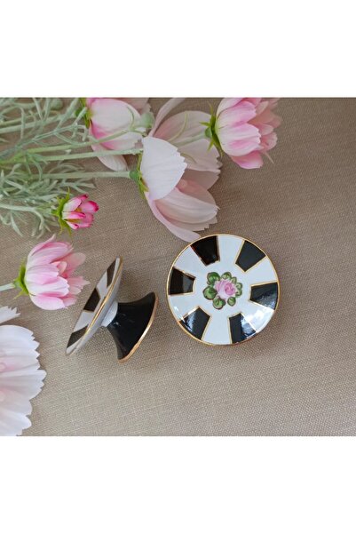 BY.RAYKA PORSELEN El Dekor Piano Foot Porcelain Hand Painting Set of 6 Delights