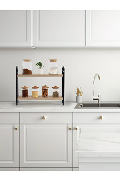 HALL BREATHE Kahverengi çok amaçlı masa üstü dekoratif düzenleyici raf ve bah...