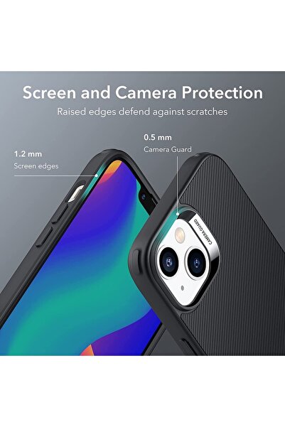 OEM High Protection Case for iPhone 13, Sleek Defense D45, Silicone, Translucent Intense Dark