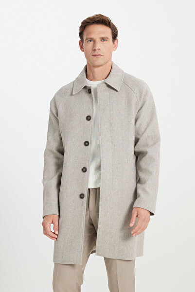 ALTINYILDIZ CLASSICS Erkek Bej Sıcak Tutan Standart Fit Normal Kesim Gömlek Y...