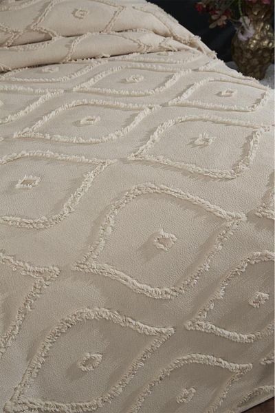 Çeyiz Diyarı Dowry Land Pirot 2 Piece Single Pique Set Beige