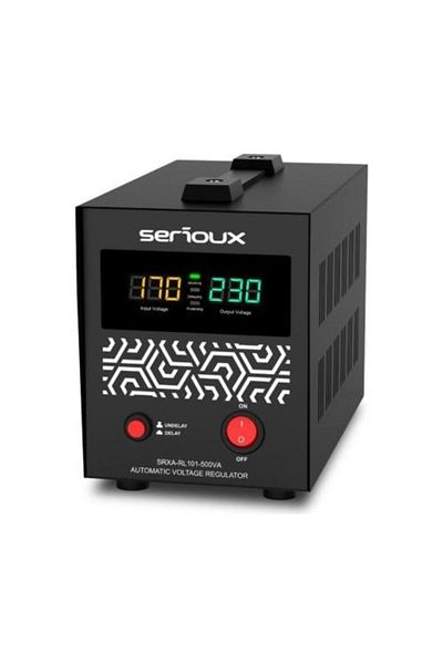 SERIOUX Automatic Voltage Stabilizer with Relay Serioux, 500VA, IP20, Low Voltage Protection, Overvoltage, S