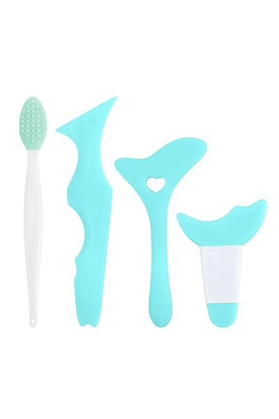 Choice1 4pcs blue Wholesale 4PCS Eyeliner Stencils Set Reusable Silicone Eyeliner Tool Lash Guard Eye Lips M