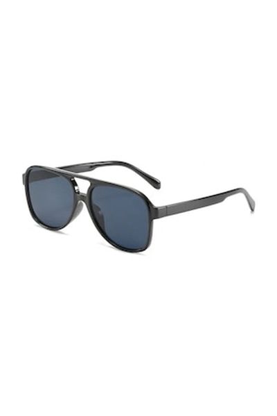 GERICOM Ochelari de soare polarizați retro pentru femei, formă ovală, protecție UV 400, lentilă gri, policarbonat, negru