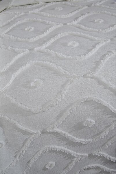 Çeyiz Diyarı Çeyiz Diyarı Pirot 2 Parça Tek Kişilik Pike Takımı Krem