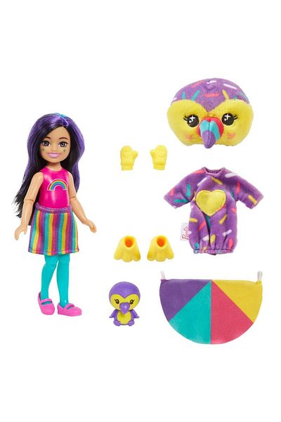 mattel Barbie Chelsea Doll Reveal Jungle Friends Toucan 13 cm
