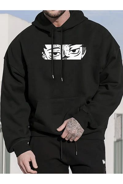 aynewmoda Casual Cartoon Printed Long Sleeve Hooded Sweatshirt