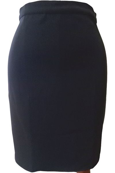 PARSGİYİM High Waist Lightweight Lycra Above Knee Black Pencil Skirt