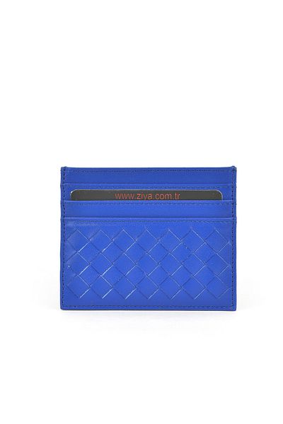 Ziya , Unisex Genuine Leather Card Holder 1539852Z05 Saks Blue