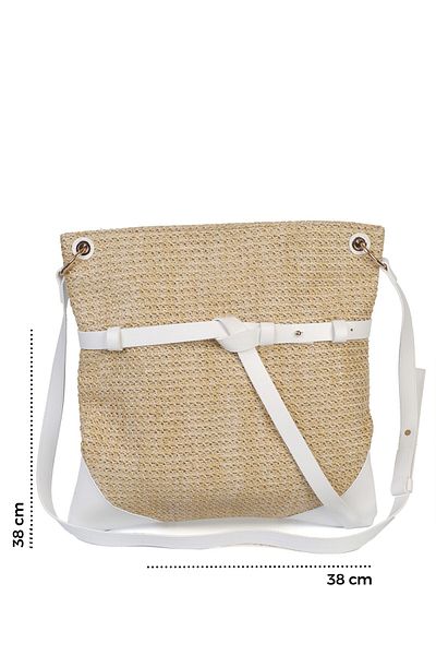 Alessia Bag Lenora Straw Textured Shoulder Bag