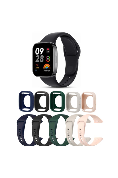 O Ozone أحزمة سيليكون لساعة شاومي مي واتش لايت 3/ريدمي واتش 3 مع جراب (متعدد ...