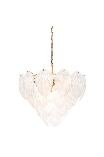 LUXXO Candelabru Radiance, 9xE14, decoruri sticla, 60x60x153cm