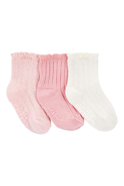 Carter's Baby Girl Patterned 3-Piece Socks