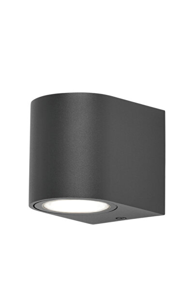 Braytron Outdoor sconce, gray, 1 bulb, GU10, IP44 protection,