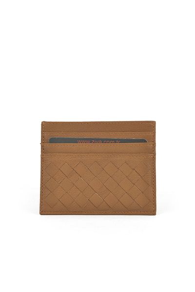 Ziya , Unisex Genuine Leather Card Holder 1539852Z05 Brown