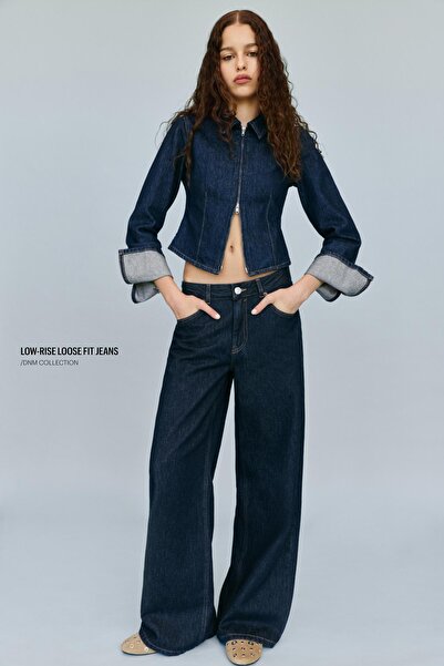 Pull & Bear Loose fit düşük bel jean